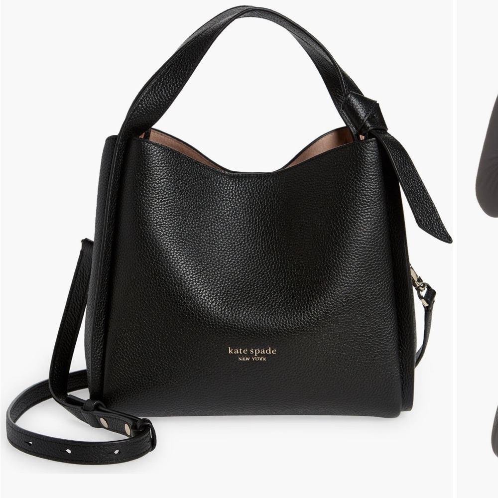 Kate Spade Black Pebbled Leather Medium Tote Bag